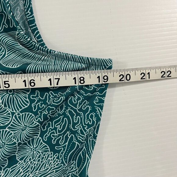 Tommy Bahama Golf Active Top L Green Floral 1/4 Zip Stretch Performance Casual - Picture 5 of 7